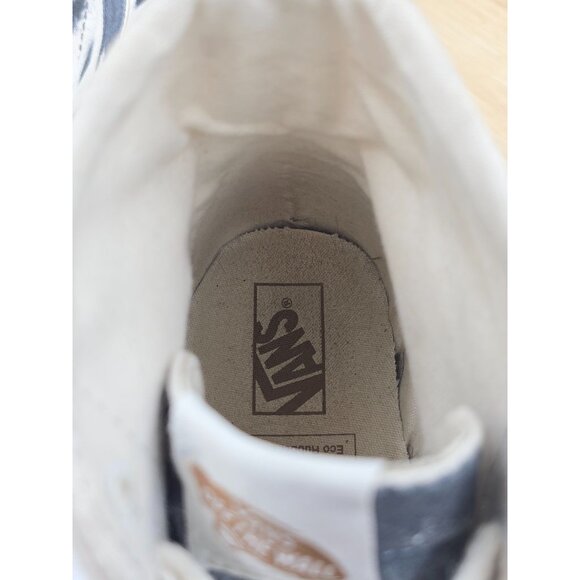 Vans Womens Eco Theory Sk8 Hi Tapered Top Cream Navy Shoes Sneakers Size 8 - Picture 5 of 8